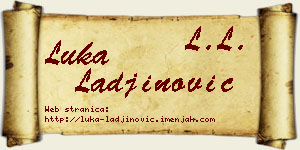 Luka Lađinović vizit kartica